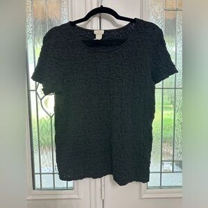 J. Jill short sleeve top in black size medium